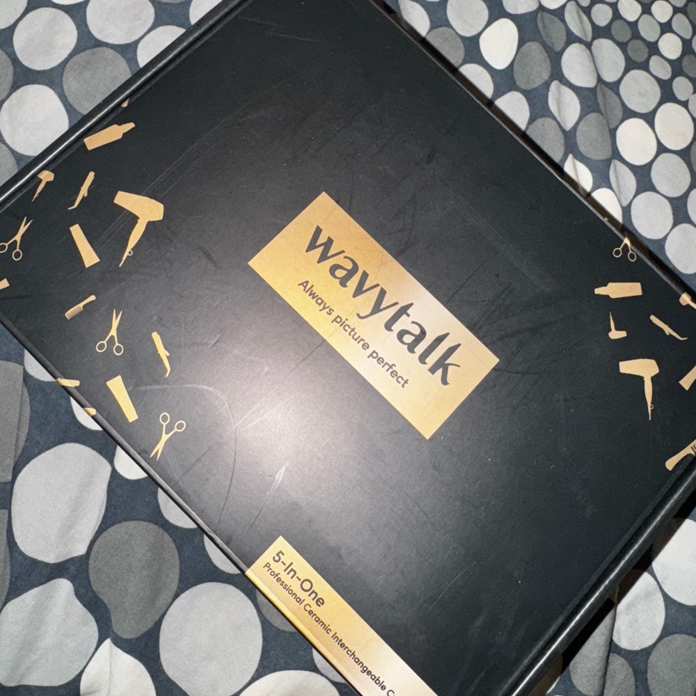 Black and Gold 5-in-1 Hair Styling Tool Set